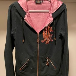 Christian Audigier long sleeve zippered hoodie.